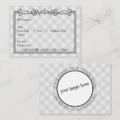 Leeg COA-certificaat van authenticiteit voor kunst Notitiekaartje (Voorkant / Achterkant)