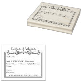 Leeg COA-certificaat van authenticiteit voor kunst Rubberstempel (Gestempeld)