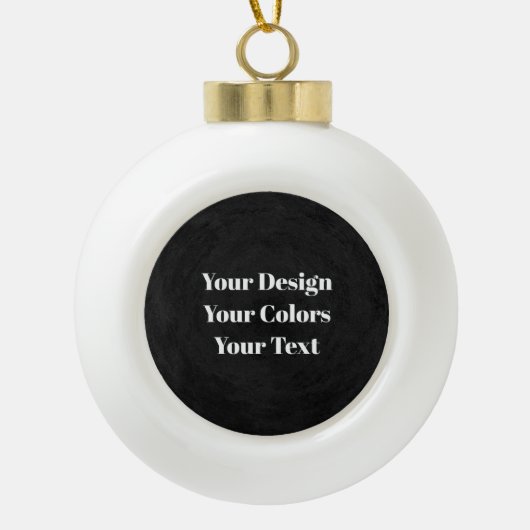 Leeg - Creëer uw eigen eigen exemplaar Keramische Bal Ornament (Voorkant)