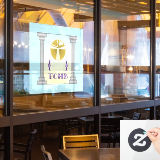 Leeg graf raamsticker (Restaurant Raam)