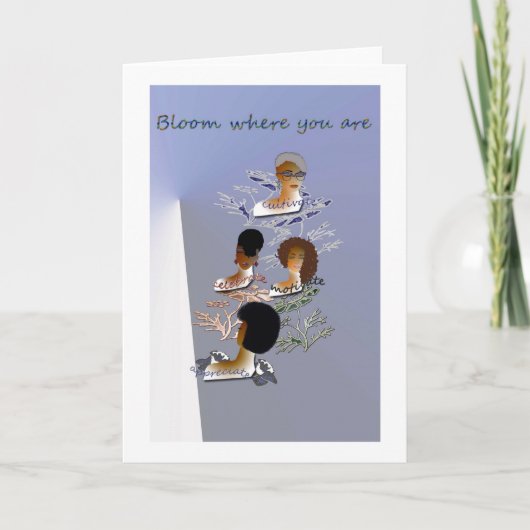 leeg inspirerend wenskaart kaart (Voorkant)