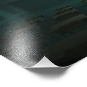 Leeg klaslokaal met projectorgloed – Dreamcore Foto Afdruk (Hoek)