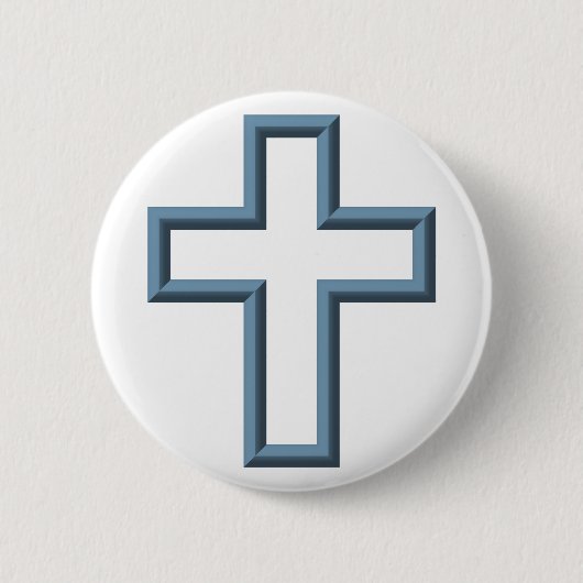 Leeg kruis ronde button 5,7 cm (Voorkant)