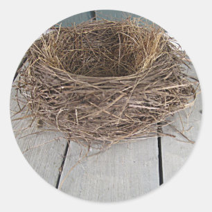 Leeg nest ronde sticker