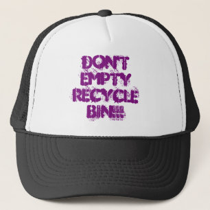 Leeg niet Recyclen Bin Trucker Hat Pet