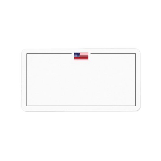 Leeg patriottisch minimaal etiket (Voorkant)