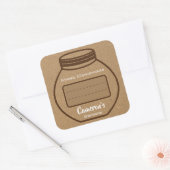 Leeg tekstvak Kraft Paper Brown Jam Labels (Envelop)