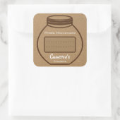 Leeg tekstvak Kraft Paper Brown Jam Labels (Tas)