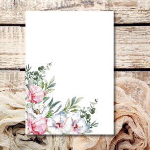 Leeg voeg je eigen bericht toe magnolia blush wit kaart