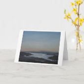 Leeg Wenskaart Hudson River Landschap Kaart (Gele Bloem)