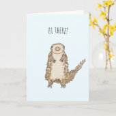 Leeg Wenskaart Pangolin Kaart (Gele Bloem)