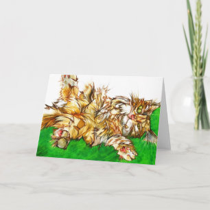 Leeg Wenskaart: Tabby Cat Kaart
