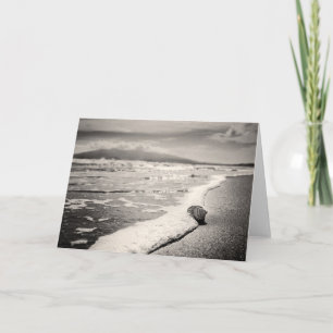 Leeg Wenskaart - zeeshell op strand Kaart