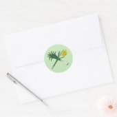 Leek en Daffodil Crossed Ronde Sticker (Envelop)