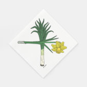 Leek en Daffodil Crossed Servet (Hoek)