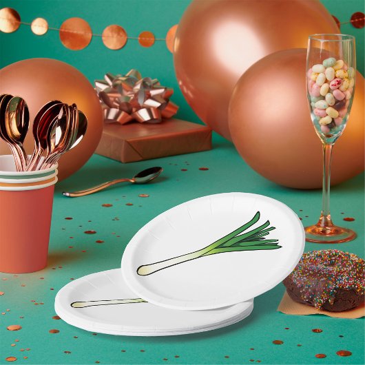 Leek Vegetable Papieren Bordje