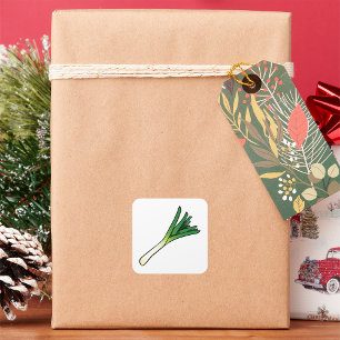 Leek Vegetable Vierkante Sticker