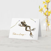 Leekjaar, lekkende kikker kaart (Gele Bloem)