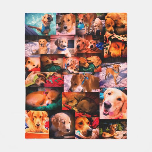 Leeloo & Winston Montage Fleece Blanket (Sangria) (Voorkant)