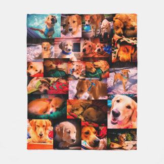 Leeloo & Winston Montage Fleece Blanket (Sangria) Deken