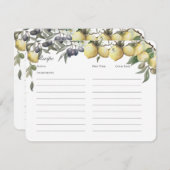 Leemons en goudpluis kaart (Voorkant / Achterkant)