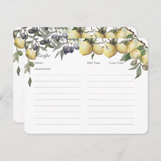 Leemons en goudpluis kaart (Voorkant / Achterkant)