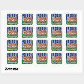 LEEPING fOX Vierkante Sticker (Vel)