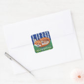 LEEPING fOX Vierkante Sticker (Envelop)