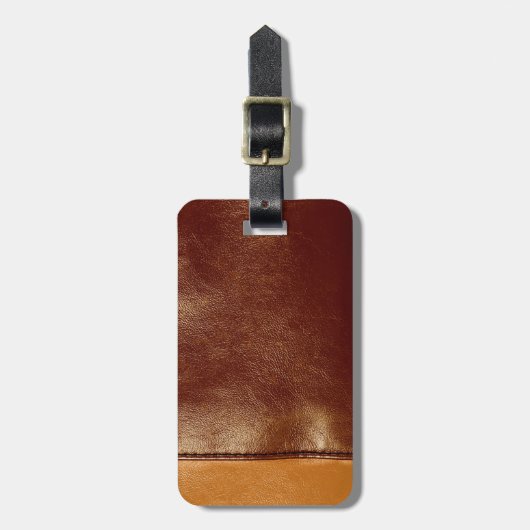 Leer Bagagelabel (Voorkant verticaal)