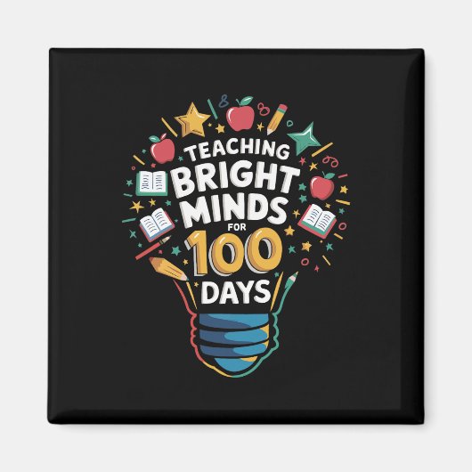 Leer Bright Minds voor 100 dagen Kindergarten Te Magneet (Voorkant)