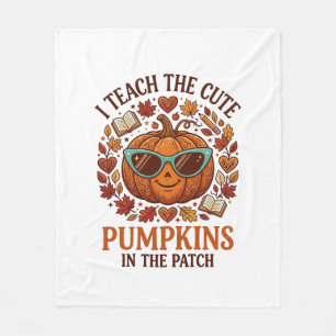 Leer Cute Pumpkins Patch Halloween Zonnebril_1 Fleece Deken