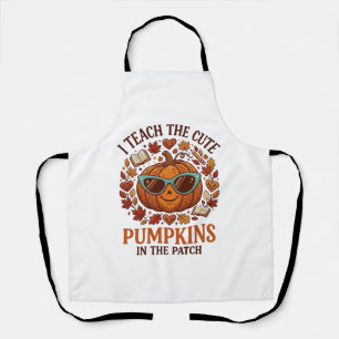 Leer Cute Pumpkins Patch Halloween Zonnebril_1 Schort