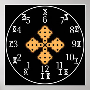 Leer de Amharic Bible Cross Ethiopian Meskel-klok Poster