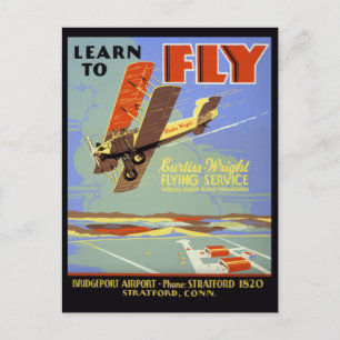 Leer de Curtiss-Wright Flying Service te vliegen Briefkaart