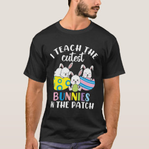 Leer de leukste konijnenkonijn leraar student Happ T-shirt