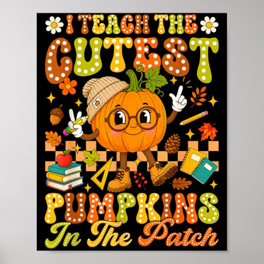 Leer de leukste pompoen in de patch herfst poster (Voorkant)