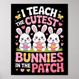 Leer de schattigste konijnen in de lap Pasen Poster