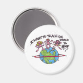 Leer de wereld om te gijzelen magneet (Voorkant / Achterkant)