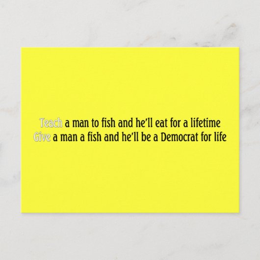 Leer een man om te vissen briefkaart (Voorkant)