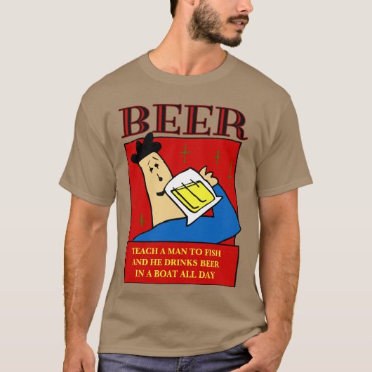Leer een Man om te vissen T-shirt (Voorkant)