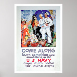 Leer en bekijk iets in de marine (US02315) Poster