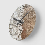 Leer en Kant Muurklok Ronde Klok (Hoek)