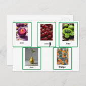 Leer fruit spelling in het Engels Briefkaart (Voorkant / Achterkant)