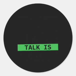 Leer gebarentaal praten is goedkoop ronde sticker