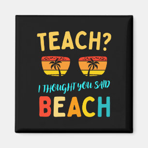 Leer gedachte zei strand grappige leraar zomer sfe magneet