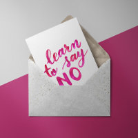 Leer geen wijsheids woorden te zeggen - roze Kaart