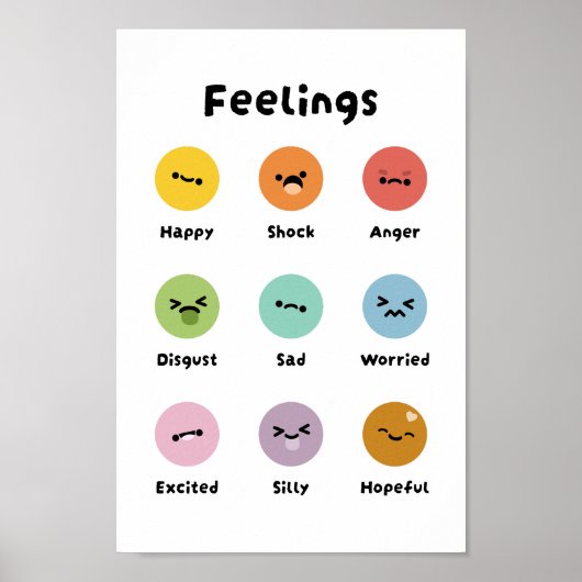 Leer gevoelens en emoties poster (Voorkant)