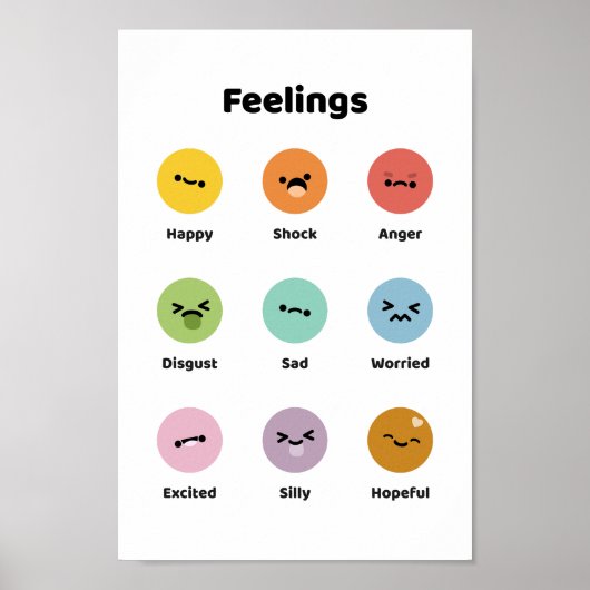 Leer gevoelens en emoties poster (Voorkant)