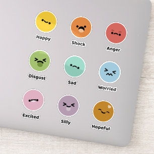 Leer gevoelens en emoties sticker