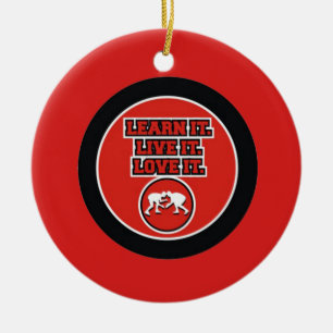 Leer het, leef het, hou ervan! Wrestings Ornament